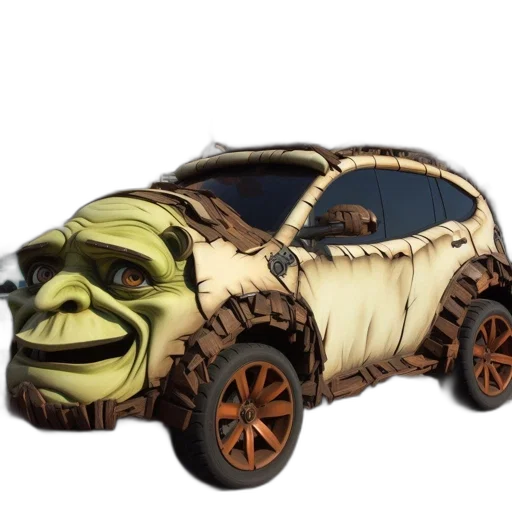 car, creature, animal, mask, concept art, 3d render, fantasy art, photorealistic transparent PNG cut-out