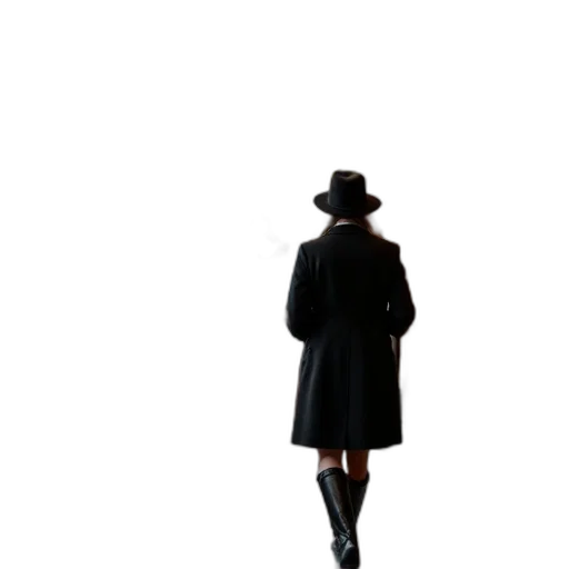 hat, dress, staff, jacket, concept art, 3d render, photorealistic, pixel art transparent PNG cut-out
