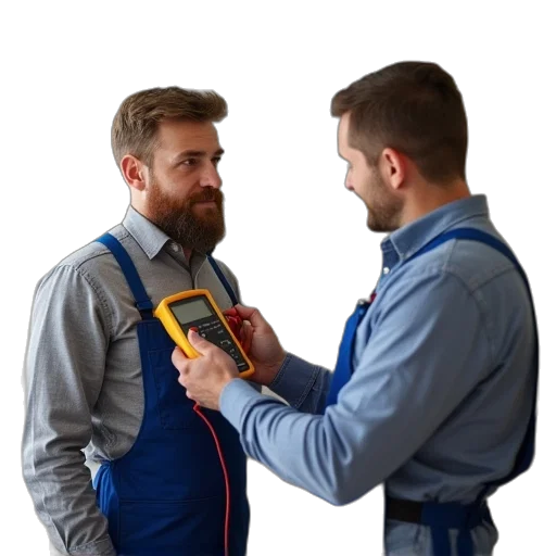 staff, plumber, using, air transparent PNG cut-out