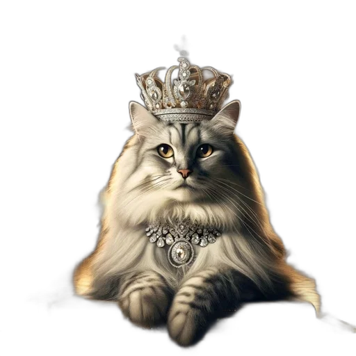 crown, animal, jewelry, photorealistic, concept art, fantasy art, watercolor, elegantly transparent PNG cut-out