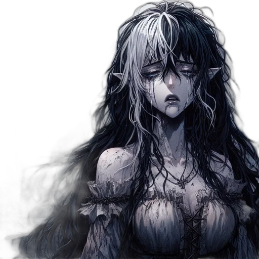 face, mask, hair, creature, concept art, fantasy art, anime, comic book art transparent PNG cut-out