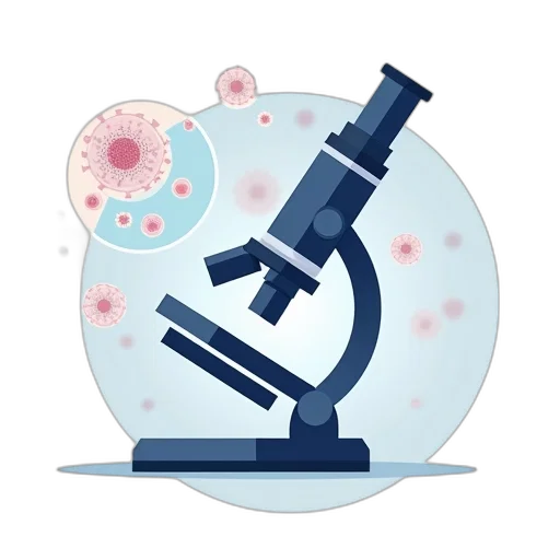 stylized, illustration, microscope, large, detailed, magnified, image, various transparent PNG cut-out