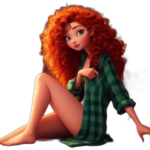 dress, hair, fantasy art, cartoon, concept art, pixel art, fire, green transparent PNG cut-out