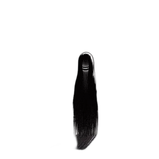 hair, staff, shoes, mask, photorealistic, concept art, pencil sketch, solitary transparent PNG cut-out