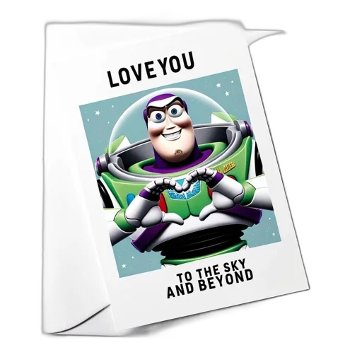 robot, 3d render, buzz, lightyear, illustration, decorates, greeting, card transparent PNG cut-out