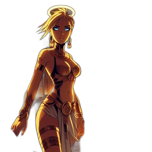 dress, staff, robot, concept art, comic book art, pixel art, fantasy art, neon lights transparent PNG cut-out