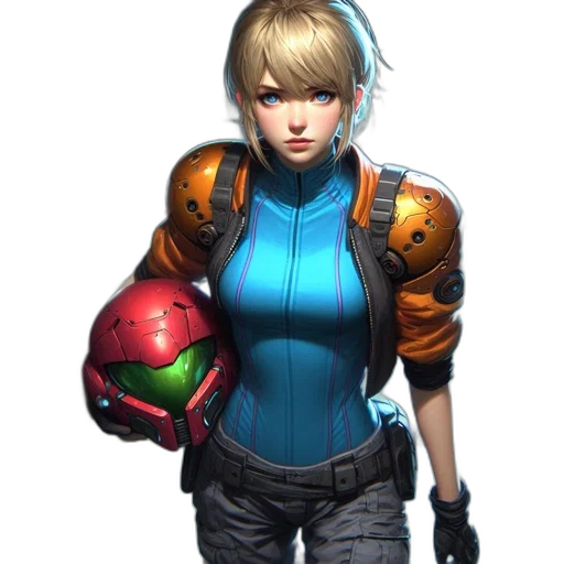robot, jacket, weapon, face, concept art, cyberpunk, 3d render, fantasy art transparent PNG cut-out