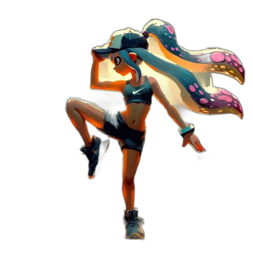 weapon, robot, dress, mask, concept art, vaporwave, pixel art, 3d render transparent PNG cut-out
