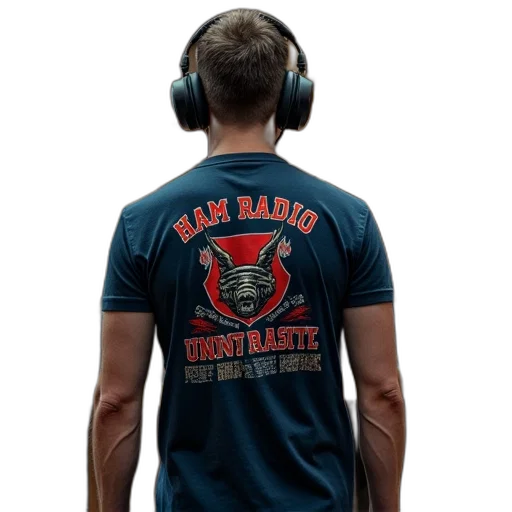 ham, radio, university, shirt transparent PNG cut-out