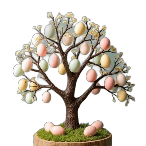tree, food, jewelry, 3d render transparent PNG cut-out