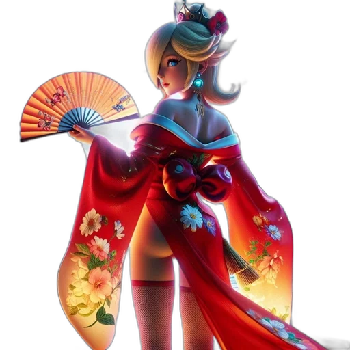 umbrella, staff, dress, weapon, concept art, fantasy art, anime, 3d render transparent PNG cut-out