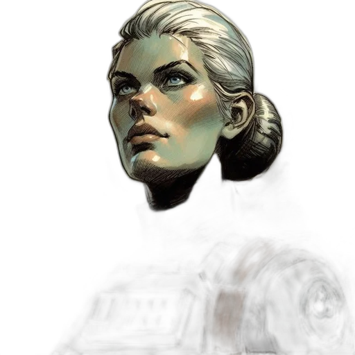 face, staff, robot, mask, concept art, comic book art, photorealistic, pixel art transparent PNG cut-out