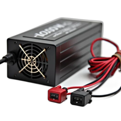 close-up, power, supply, unit, red, black, cord, attached transparent PNG cut-out