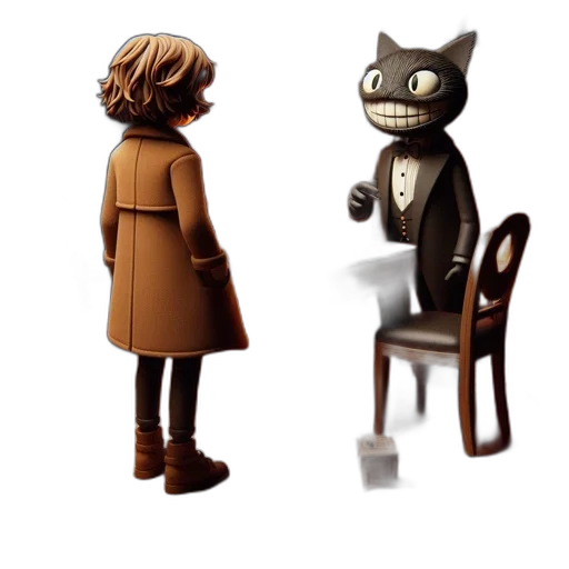 robot, furniture, mask, creature, concept art, 3d render, pixel art, comic book art transparent PNG cut-out