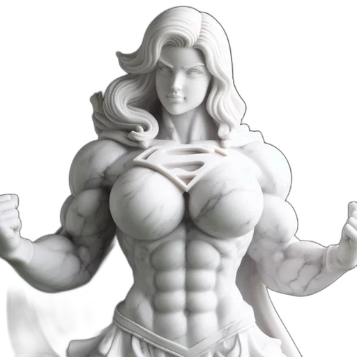 concept art, 3d render, comic book art, fantasy art, prominent, statue, shows, powerful transparent PNG cut-out