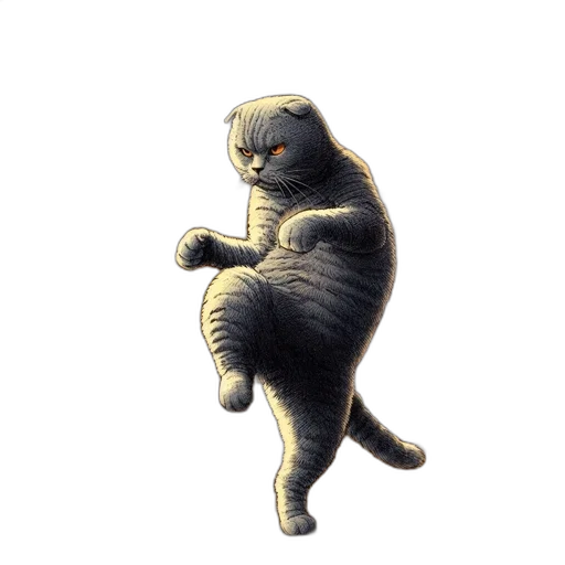animal, creature, staff, jacket, watercolor, concept art, pixel art, photorealistic transparent PNG cut-out
