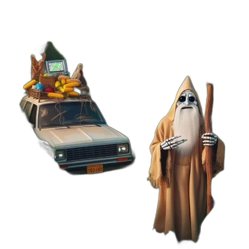 car, robot, mask, creature, concept art, 3d render, pixel art, fantasy art transparent PNG cut-out