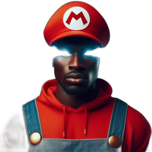 mask, hat, face, jacket, concept art, pixel art, 3d render, fantasy art transparent PNG cut-out