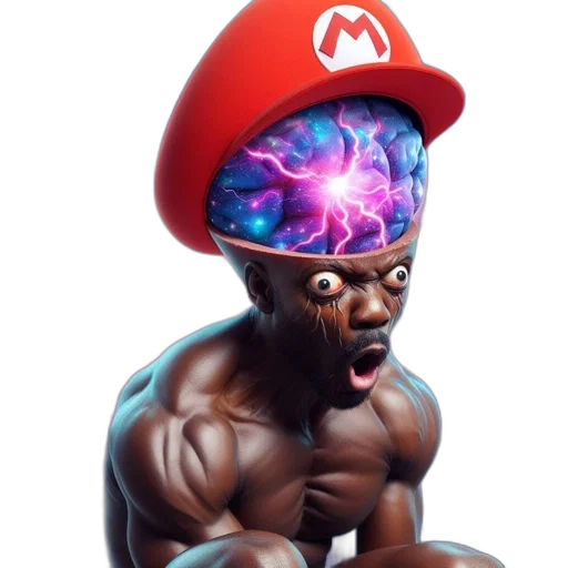 hat, crown, creature, face, concept art, pixel art, 3d render, fantasy art transparent PNG cut-out