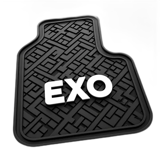 monochrome, black, rubber, car, mat, geometric, pattern, word transparent PNG cut-out