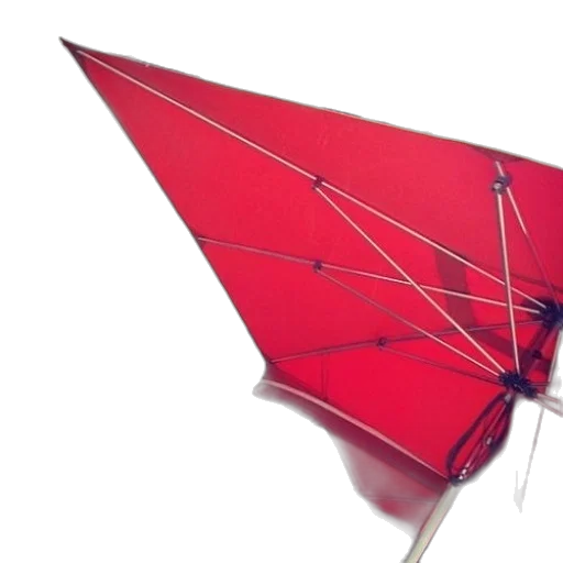 umbrella, staff, 3d render, red, open, front, window, reflection transparent PNG cut-out