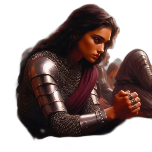 sword, dragon, weapon, fantasy art, concept art, photorealistic, comic book art, woman transparent PNG cut-out