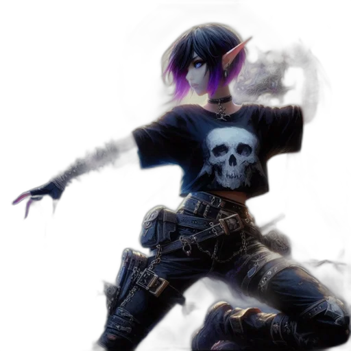 weapon, staff, concept art, fantasy art, pixel art, cyberpunk, dark, female transparent PNG cut-out