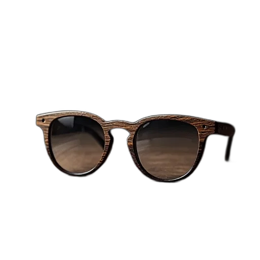 3d render, earth tones, glasses, wood transparent PNG cut-out