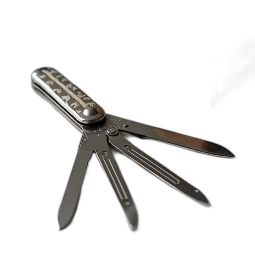 weapon, hair, staff, jewelry, 3d render, silver, pocket, knife transparent PNG cut-out
