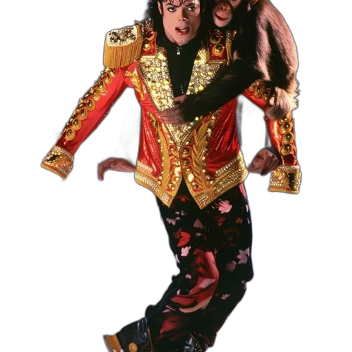 jacket, animal, concept art, 3d render, man, red, gold, patterned transparent PNG cut-out