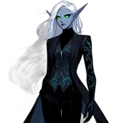 staff, jacket, dress, concept art, fantasy art, pixel art, comic book art, dark transparent PNG cut-out