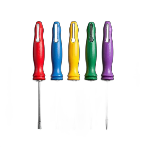 staff, umbrella, weapon, jewelry, colorful, neon, set, screwdrivers transparent PNG cut-out