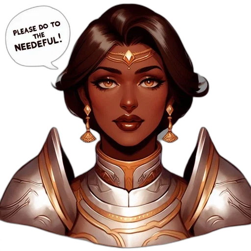 jewelry, crown, comic book art, concept art, fantasy art, pixel art, african, woman transparent PNG cut-out