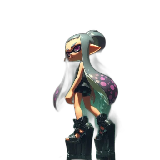 dress, weapon, staff, robot, concept art, 3d render, vaporwave, pixel art transparent PNG cut-out