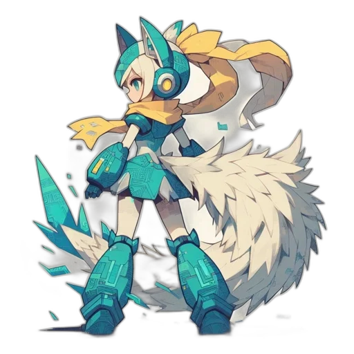 creature, staff, animal, weapon, concept art, pixel art, fantasy art, anime transparent PNG cut-out