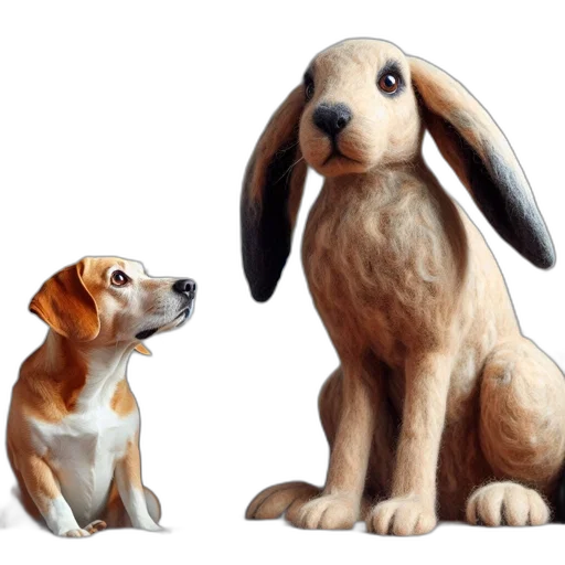 animal, photorealistic, concept art, 3d render, oil painting, beagle, dog, sits transparent PNG cut-out