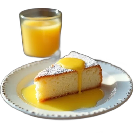 food, 3d render, slice, cake, plate, butter, sauce, drink transparent PNG cut-out