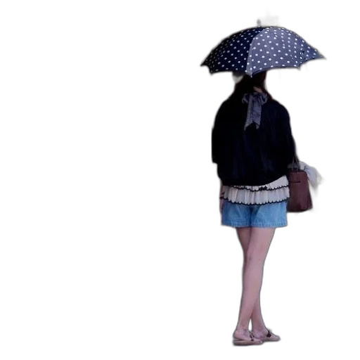 umbrella, jacket, hat, dress, 3d render, concept art, photorealistic, anime transparent PNG cut-out