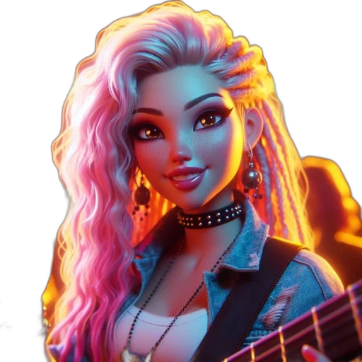 face, jacket, hair, cartoon, comic book art, concept art, fantasy art, neon lights transparent PNG cut-out