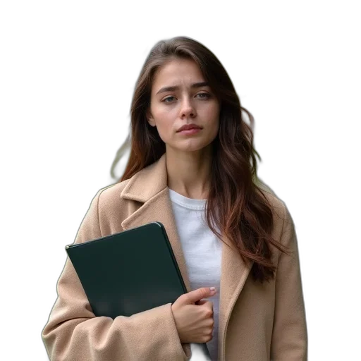jacket, staff, face, jewelry transparent PNG cut-out