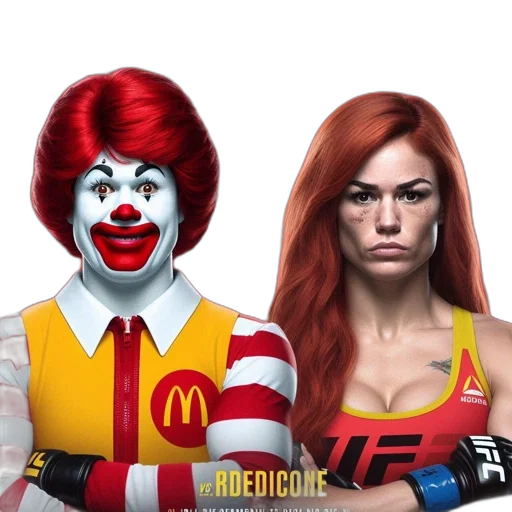 concept art, comic book art, photorealistic, 3d render, amusing, image, portrays, ronald transparent PNG cut-out