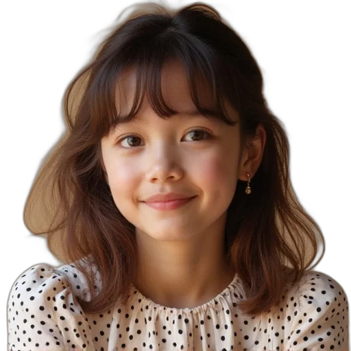 face, hair, staff, jewelry transparent PNG cut-out