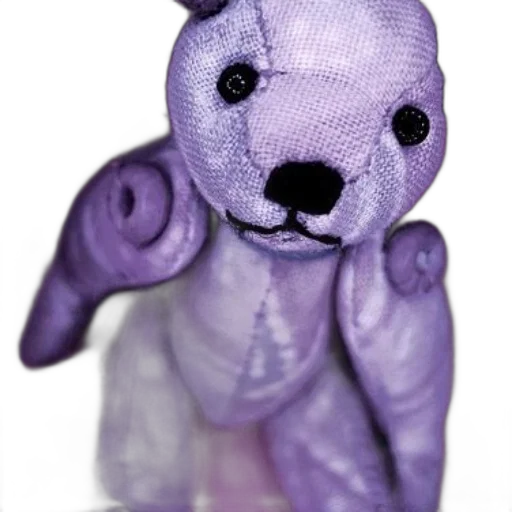 staff, creature, animal, 3d render, photorealistic, purple, teddy, bear transparent PNG cut-out