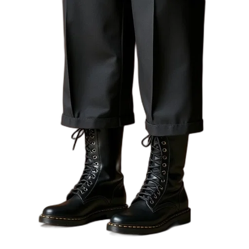 shoes, staff, jacket, weapon, photorealistic, 3d render, concept art, dark transparent PNG cut-out