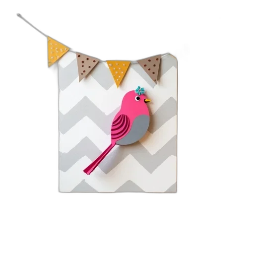 staff, colorful, pastel, pink, bird, gray, body, flower transparent PNG cut-out