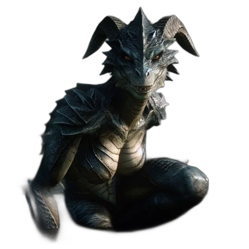 dragon, creature, staff, animal, fantasy art, concept art, 3d render, photorealistic transparent PNG cut-out