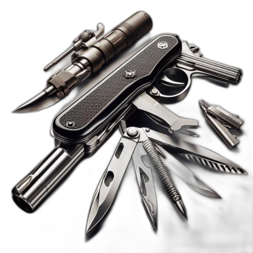 weapon, staff, 3d render, futuristic, multi-functional, tool, resembling, hybrid transparent PNG cut-out