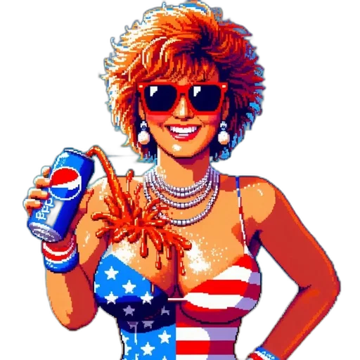 food, bottle, pixel art, vaporwave, cartoon, concept art, pixel, art transparent PNG cut-out