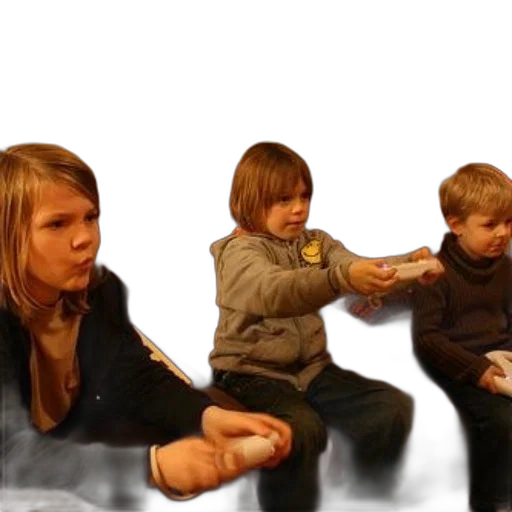 photorealistic, concept art, 3d render, fire, three, children, play, video transparent PNG cut-out