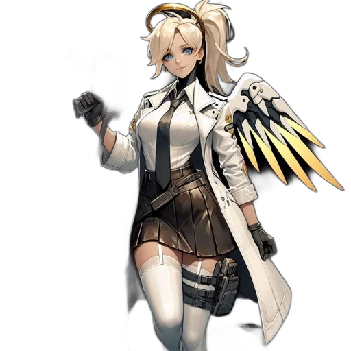 staff, weapon, jacket, concept art, pixel art, fantasy art, anime, monochrome transparent PNG cut-out